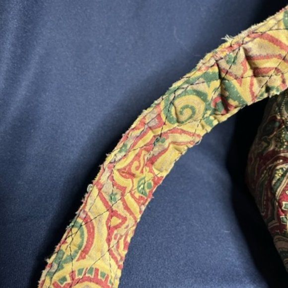 Vera Bradley Cotton Paisley Drawstring Sling Overnight Backpack Bag 9.75"x17" - Picture 16 of 16